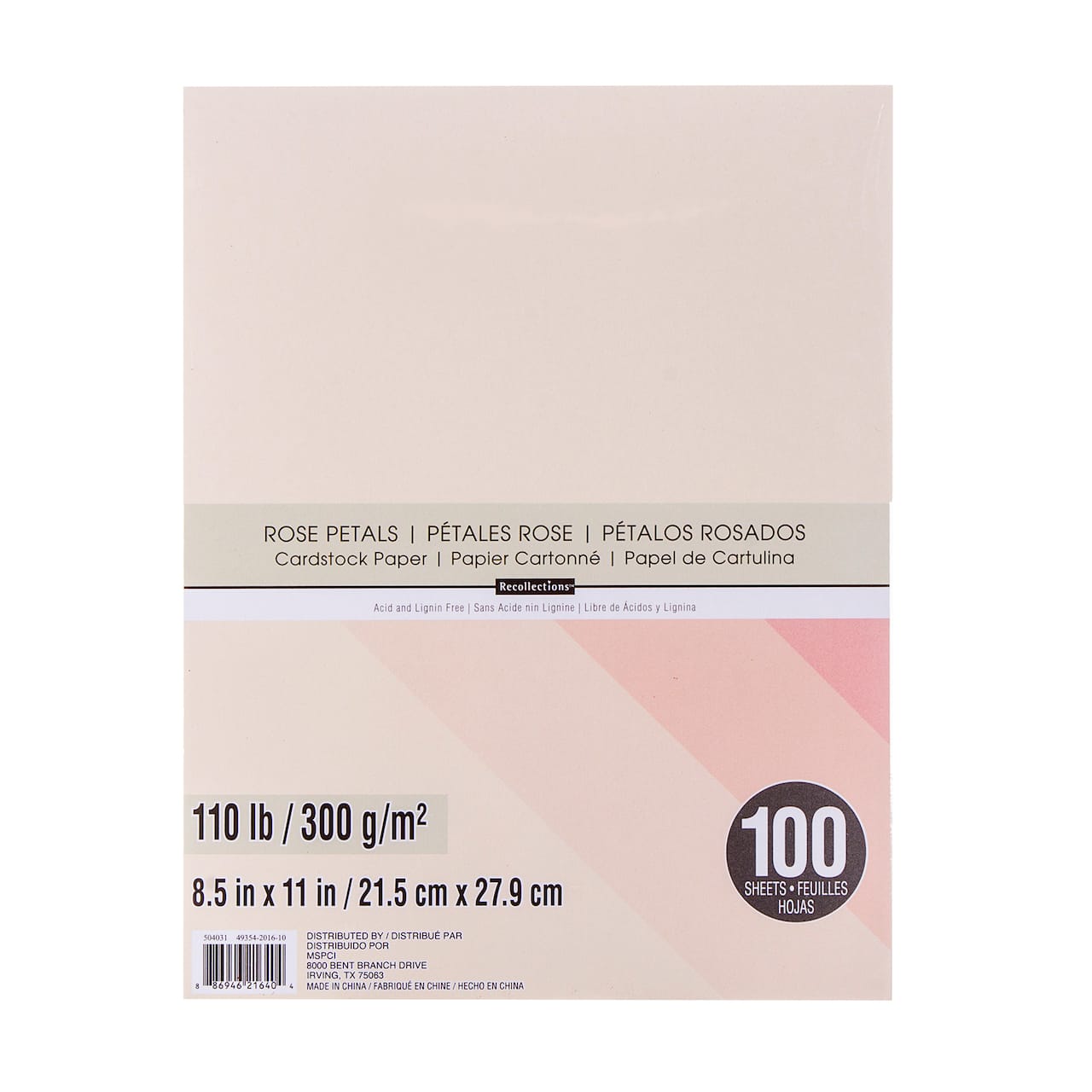 6 Packs: 100 ct. (600 total) Rose Petals 8.5" x 11" Cardstock Paper by Recollections™